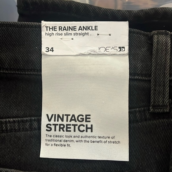 NEW JOE'S WOMENS THE RAINE HIGH RISE ANKLE DENIM STRAIGHT LEG JEANS Size 34 - Picture 3 of 9